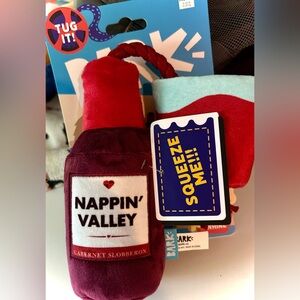 BARK Barkbuster Movie Night Nappin' Valley Whine Dog toy set NWT